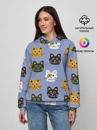 Женское худи / Котики