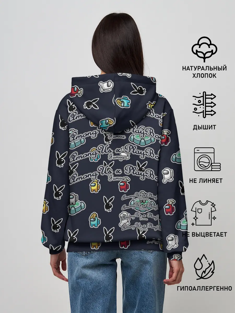 Женское худи / PlayBoy x Among Us monogram