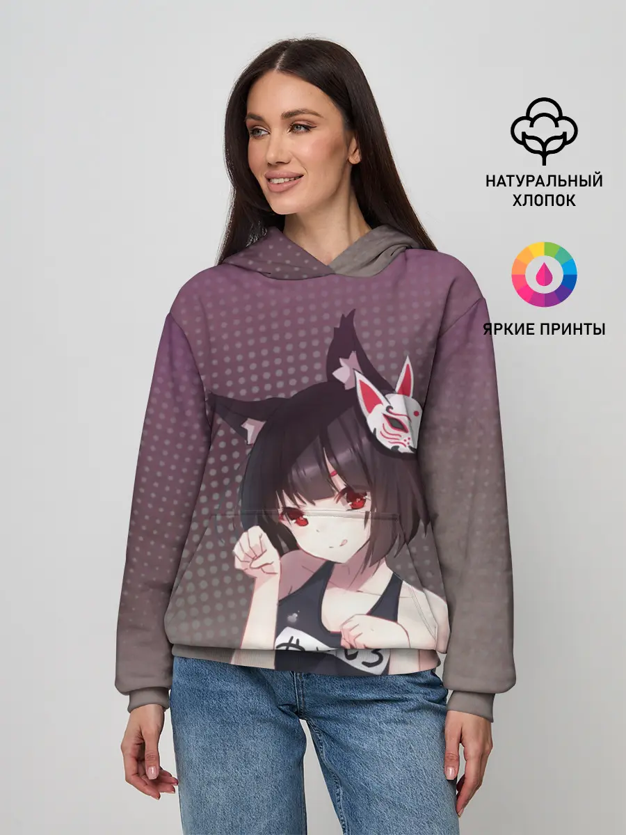 Женское худи / Azur Lane. Лазурный. Девушка