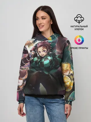 Женское худи / КЛИНОК РАССЕКАЮЩИЙ ДЕМОНОВ