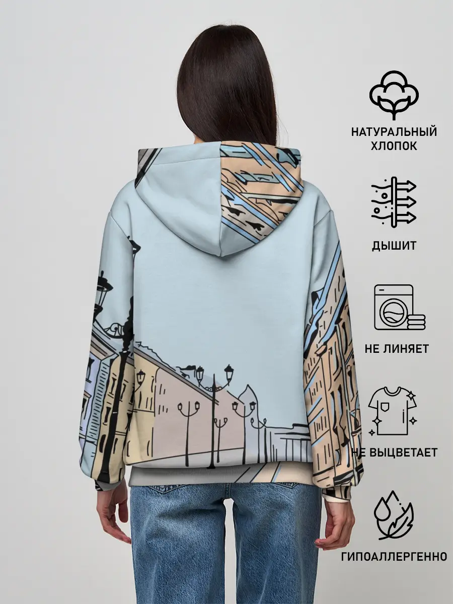 Женское худи / Петербург, я люблю тебя