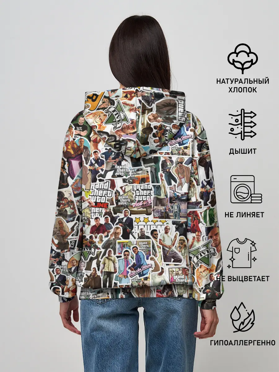 Женское худи / GTA Sticker Bombing