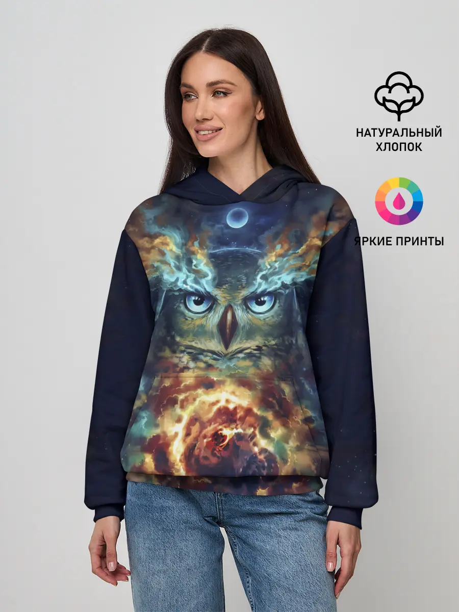 Женское худи / Сова Космос