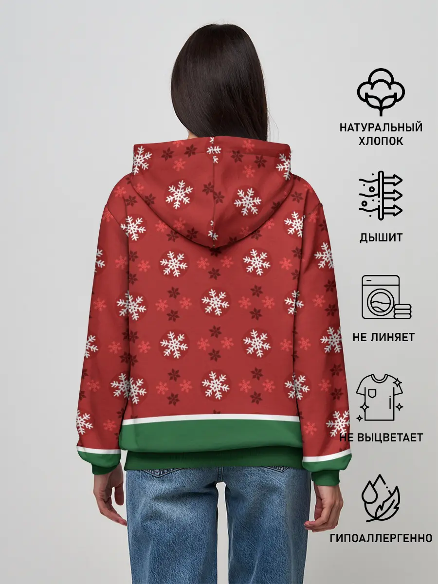 Женское худи / Пингвин. Новый год