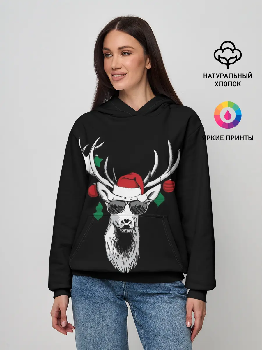 Женское худи / Рождественский Олень