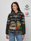 Женское худи / Wishing you a meowy catmas