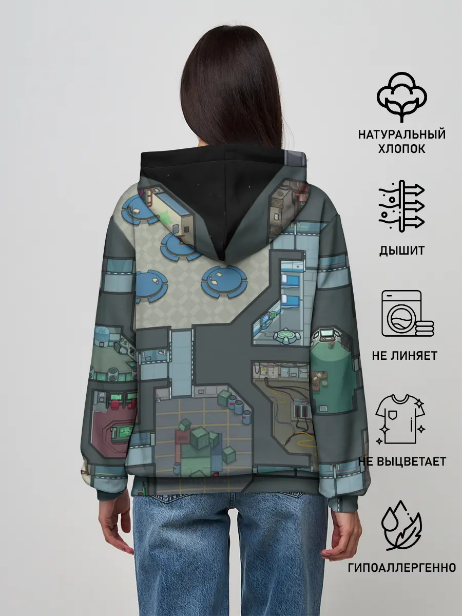 Женское худи / AMONG US - КАРТА