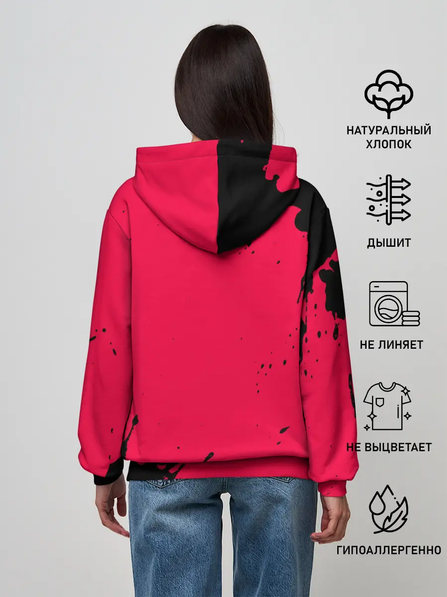 Женское худи / AMONG US - ORANGE & GREEN