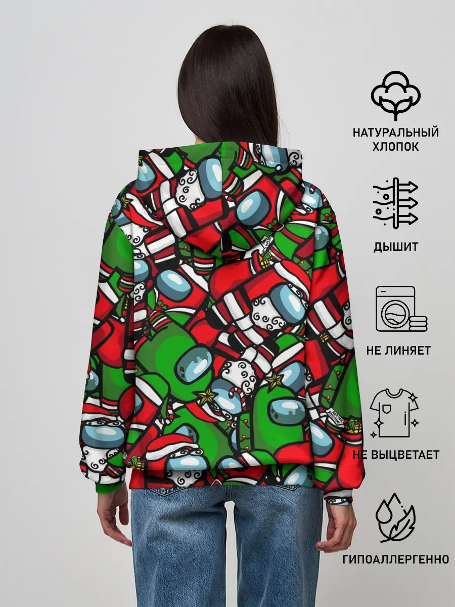 Женское худи / НОВОГОДНИЙ AMONG US