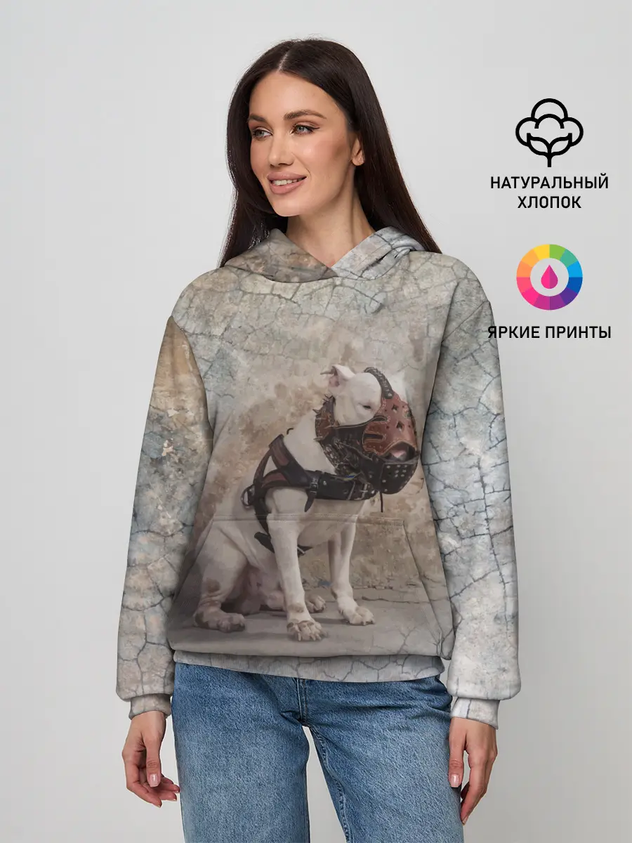 Женское худи / Бойцовый бультерьер