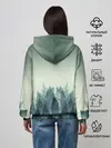 Женское худи / акварельный лес градиент