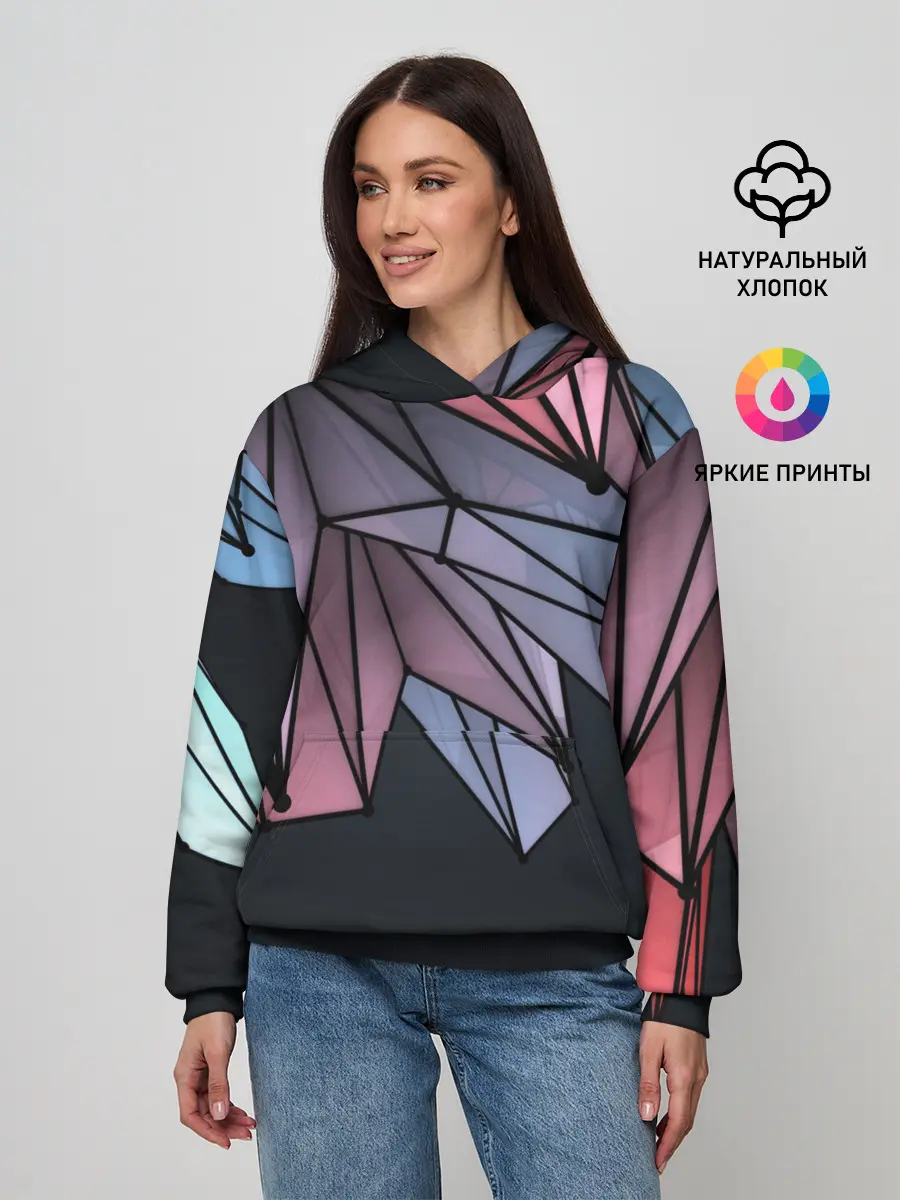 Женское худи / ГеометриЧеский Рисунок