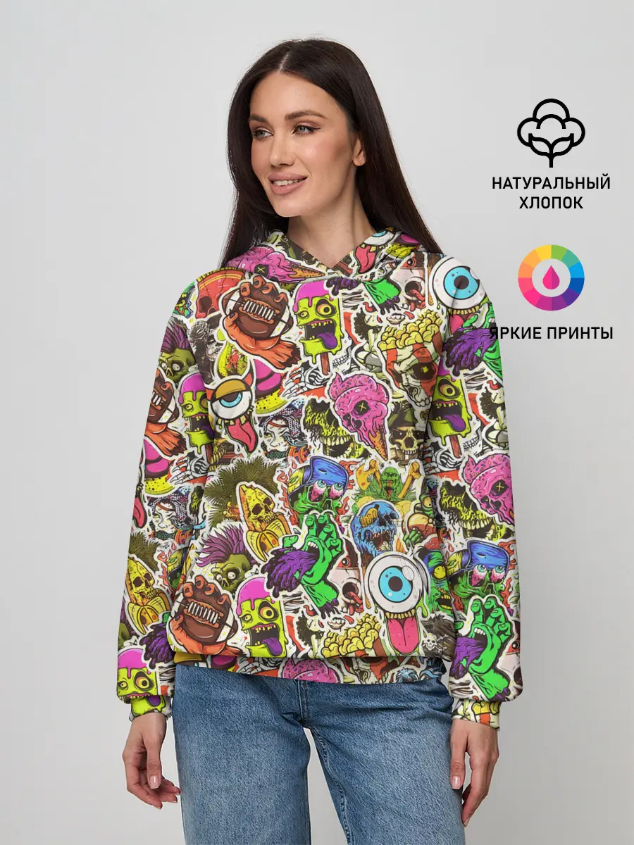 Женское худи / Граффити монстров