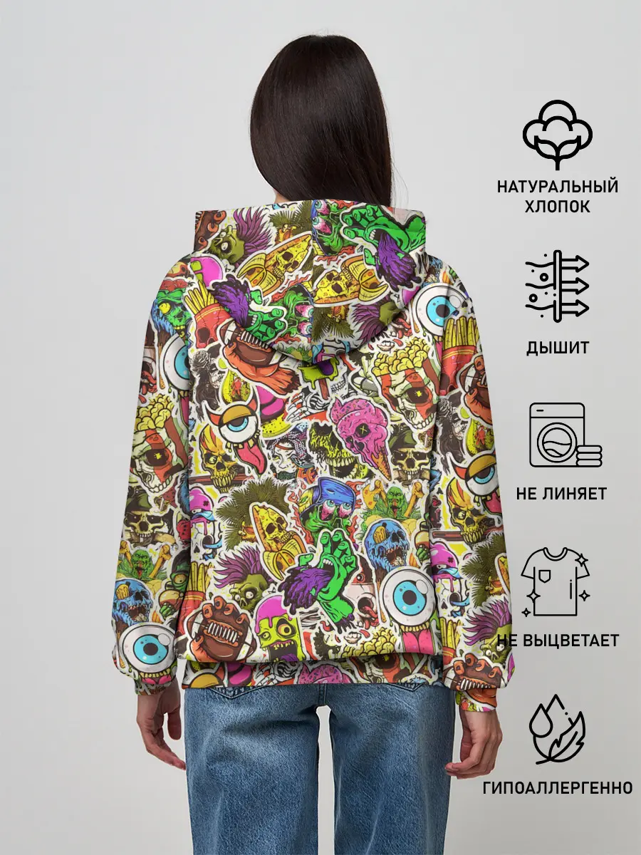 Женское худи / Граффити монстров