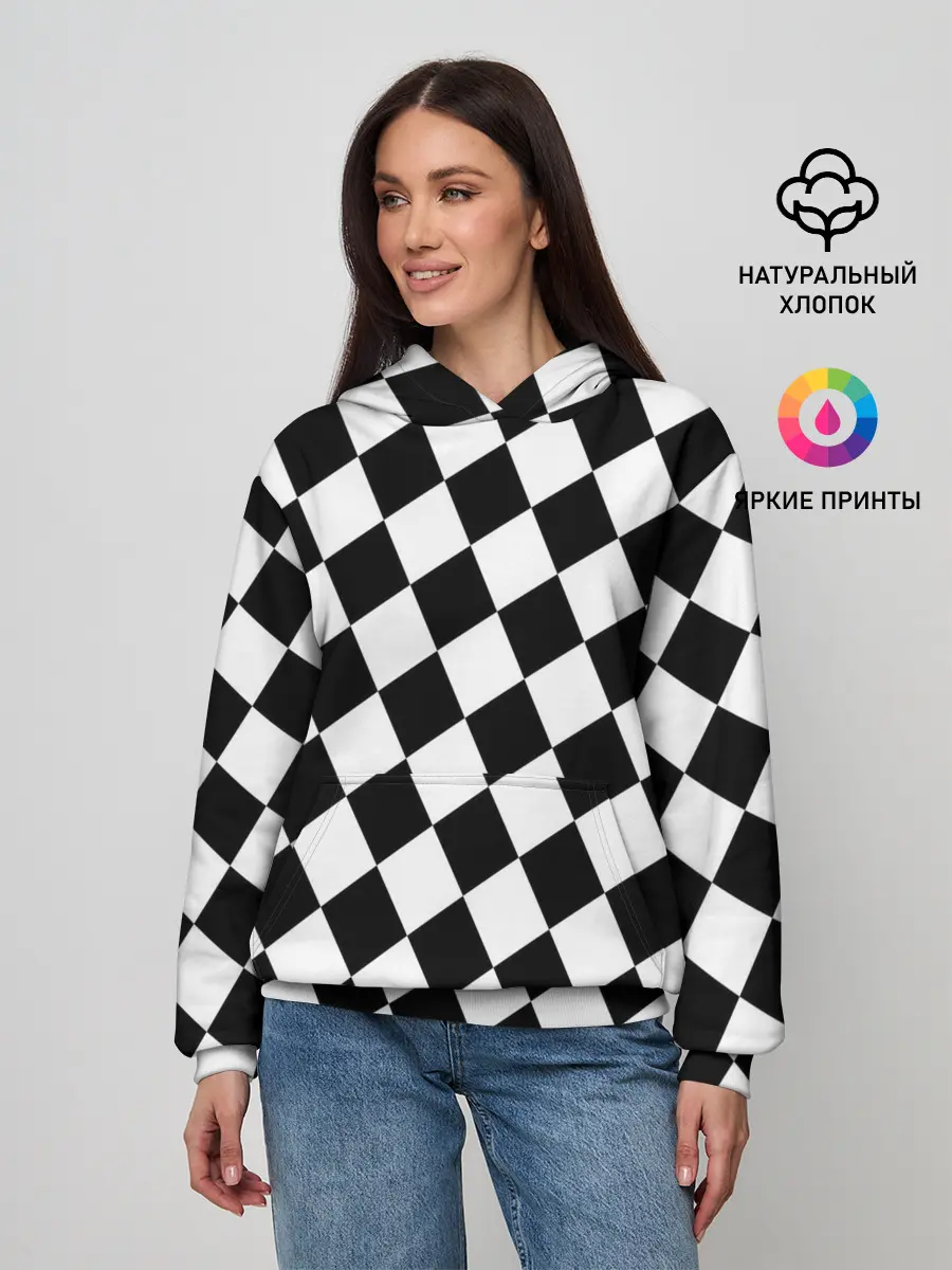 Женское худи / Клетки