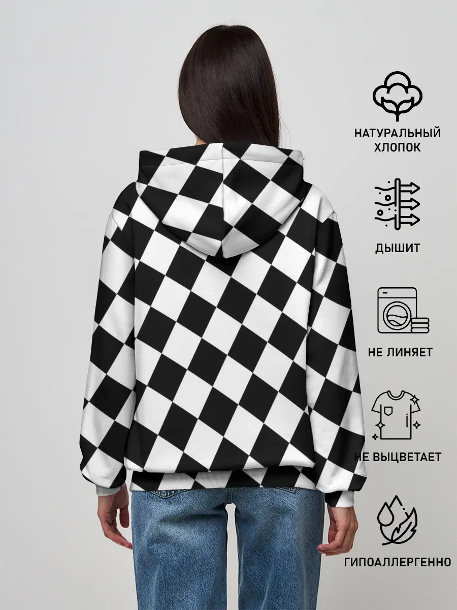 Женское худи / Клетки