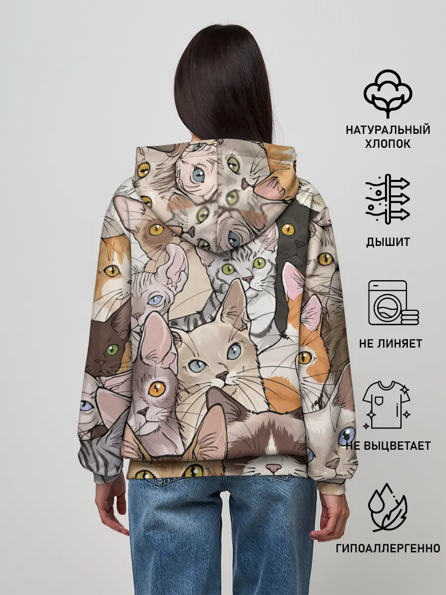 Женское худи / Котики