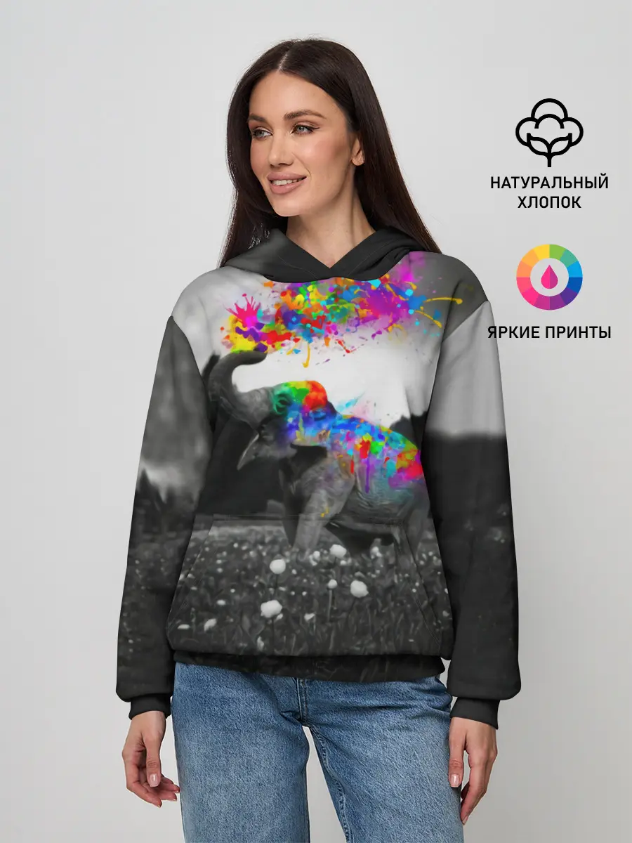 Женское худи / Слон