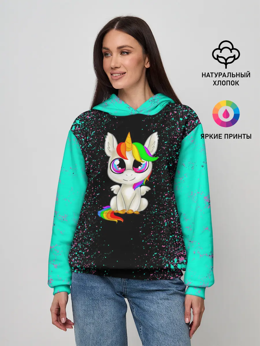 Женское худи / Единорог