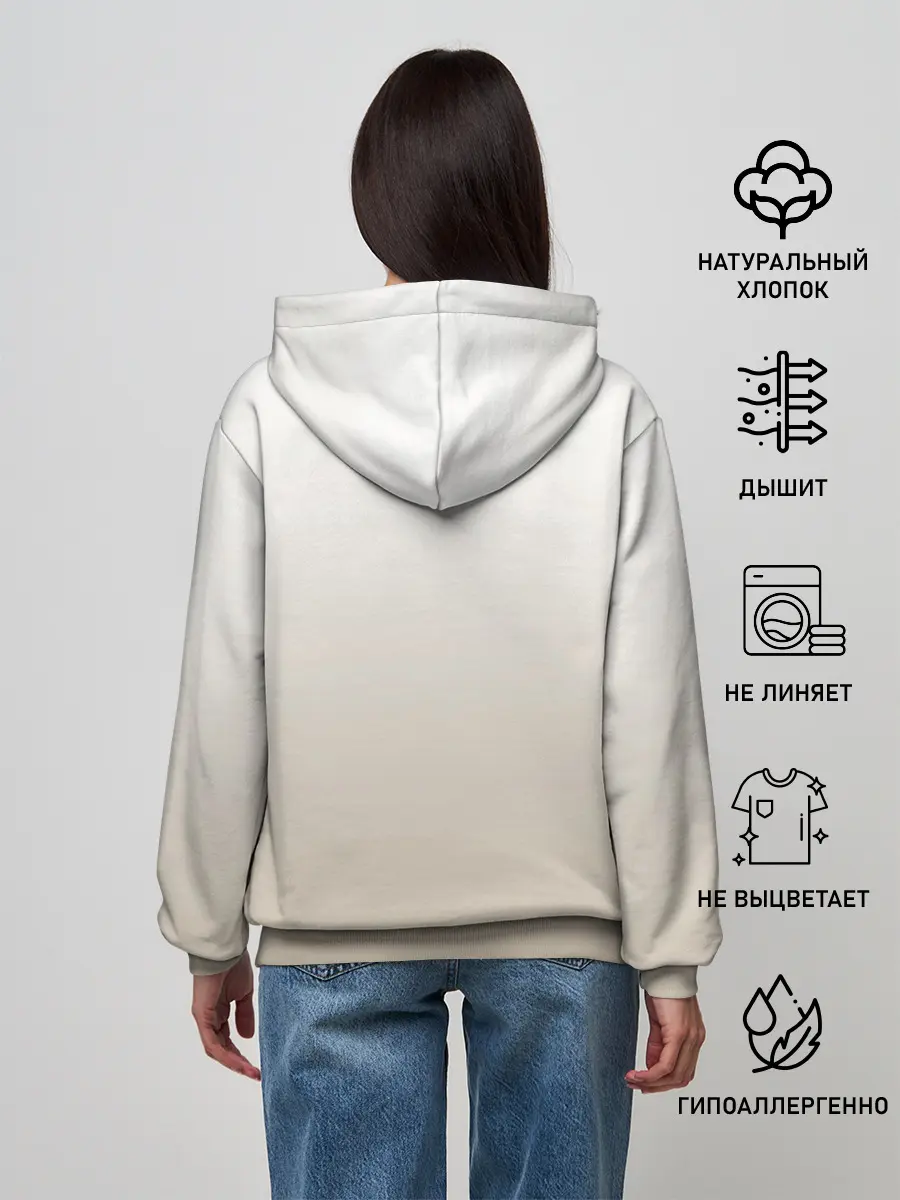 Женское худи / летящая сова рисунок