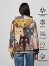 Женское худи / Котики мультяшные