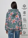 Женское худи / Лилии на сером фоне