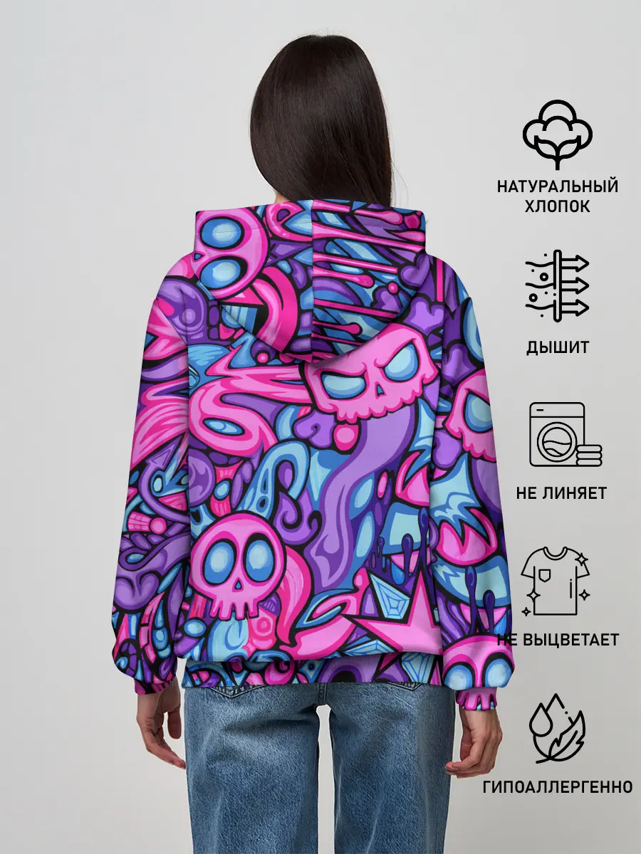 Женское худи / Граффити монстры