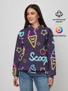 Женское худи / Мороженное неон