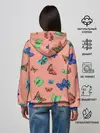 Женское худи / Бабочки на персиковом фоне