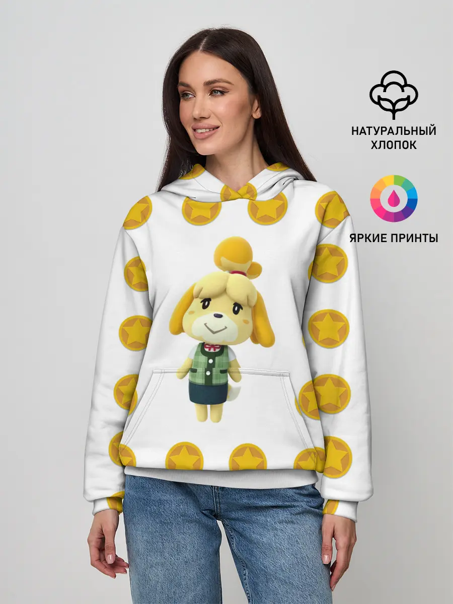 Женское худи / Animal crossing - Isabelle