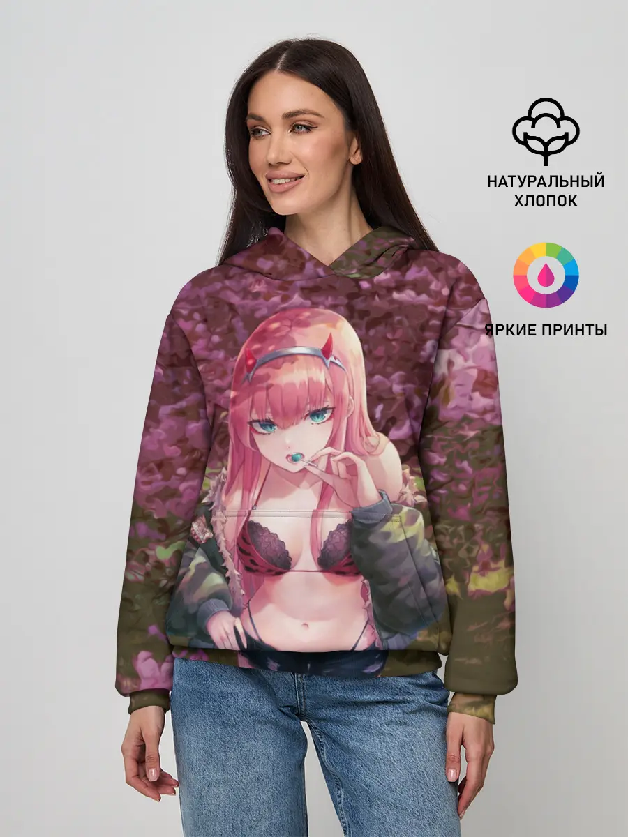 Женское худи / Zero Two Сад сакуры