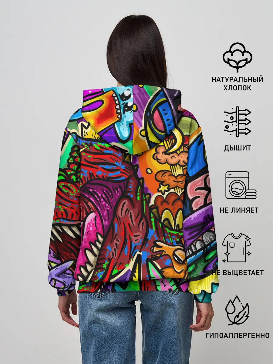 Женское худи / Динозавр