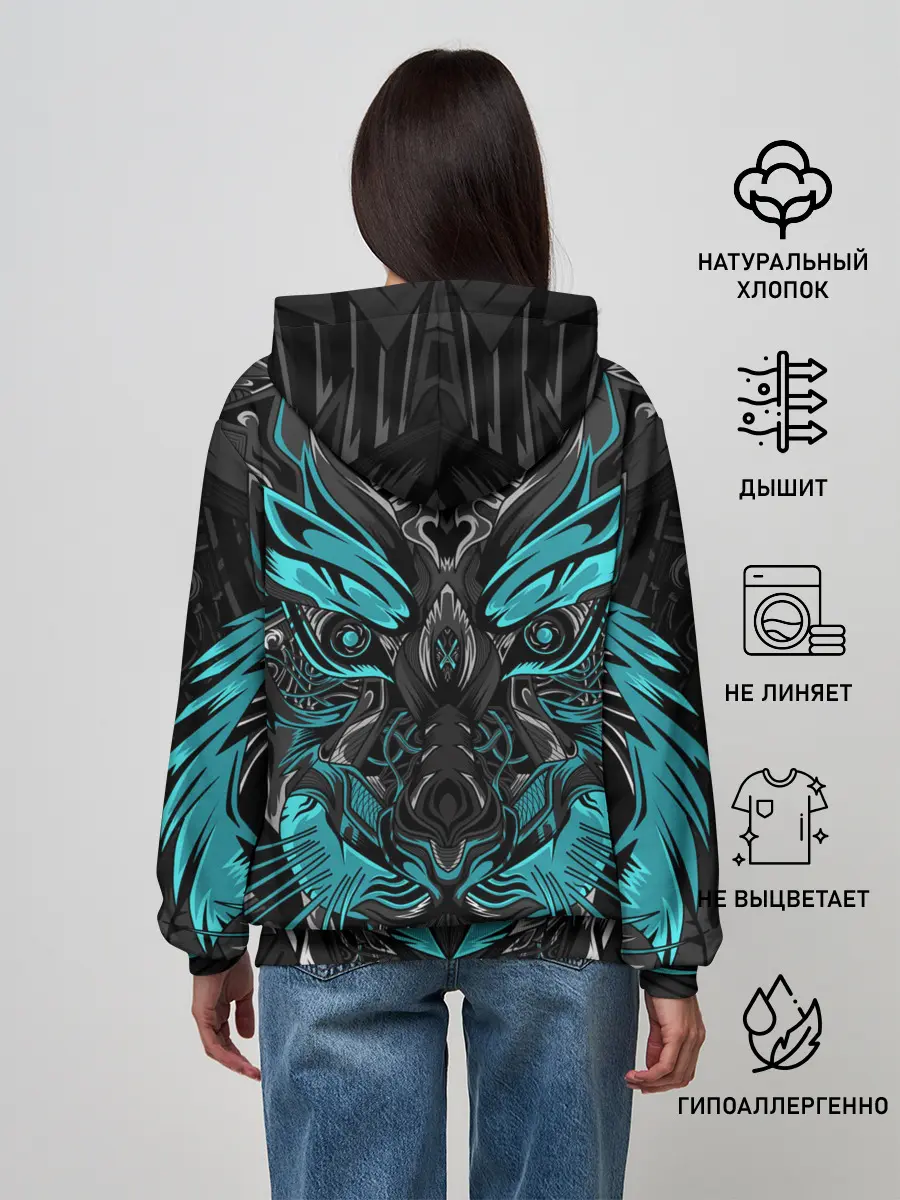 Женское худи / Абстракция тигр