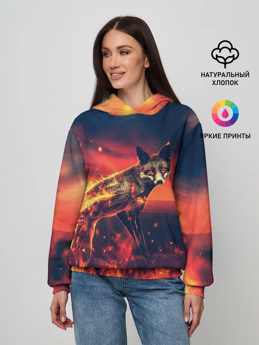 Женское худи / Огненная лиса