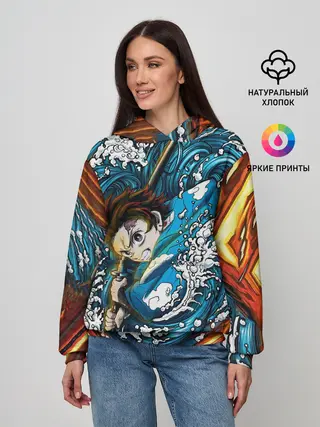 Женское худи / Танджиро Камадо Клинок демонов