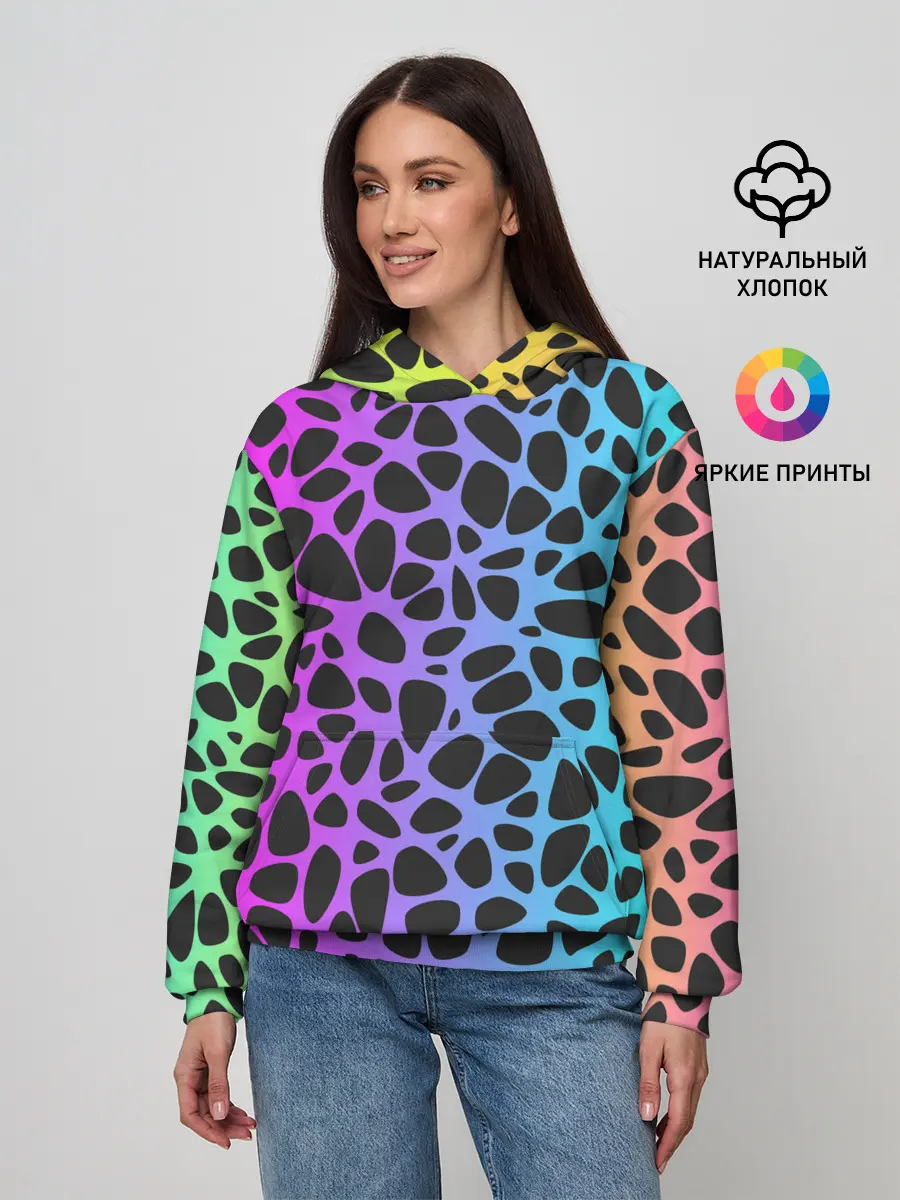 Женское худи / Неоновый градиент