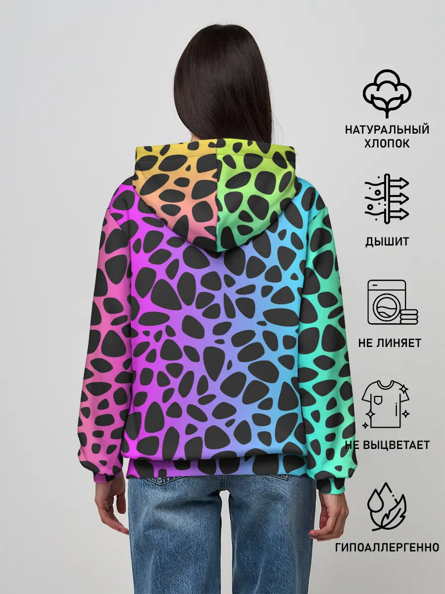 Женское худи / Неоновый градиент