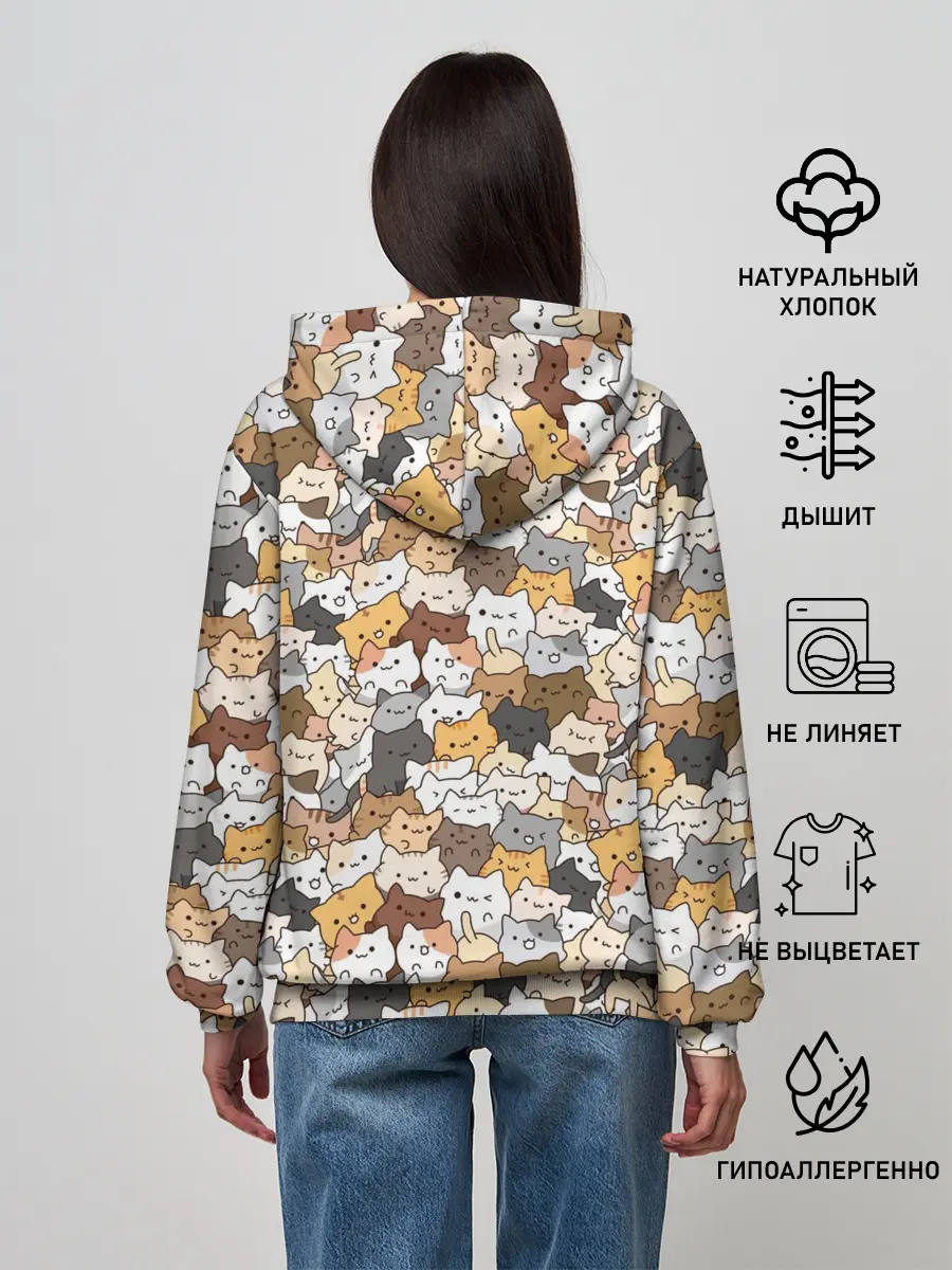 Женское худи / Котики муркотики