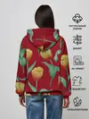 Женское худи / Тюльпаны на красном фоне