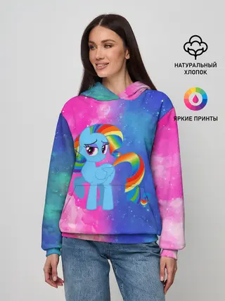 Женское худи / Радуга Дэш