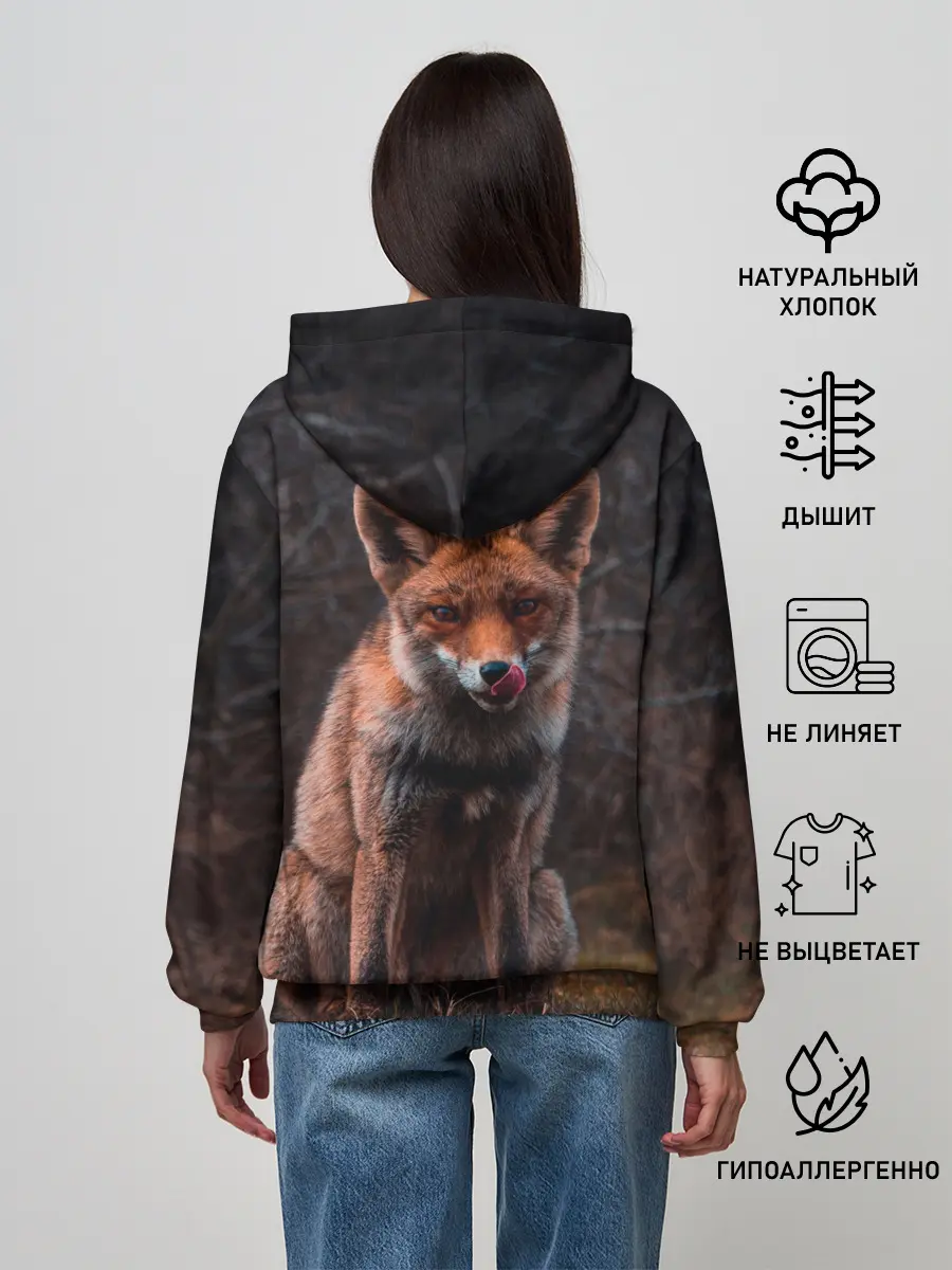 Женское худи / Хищная лисица