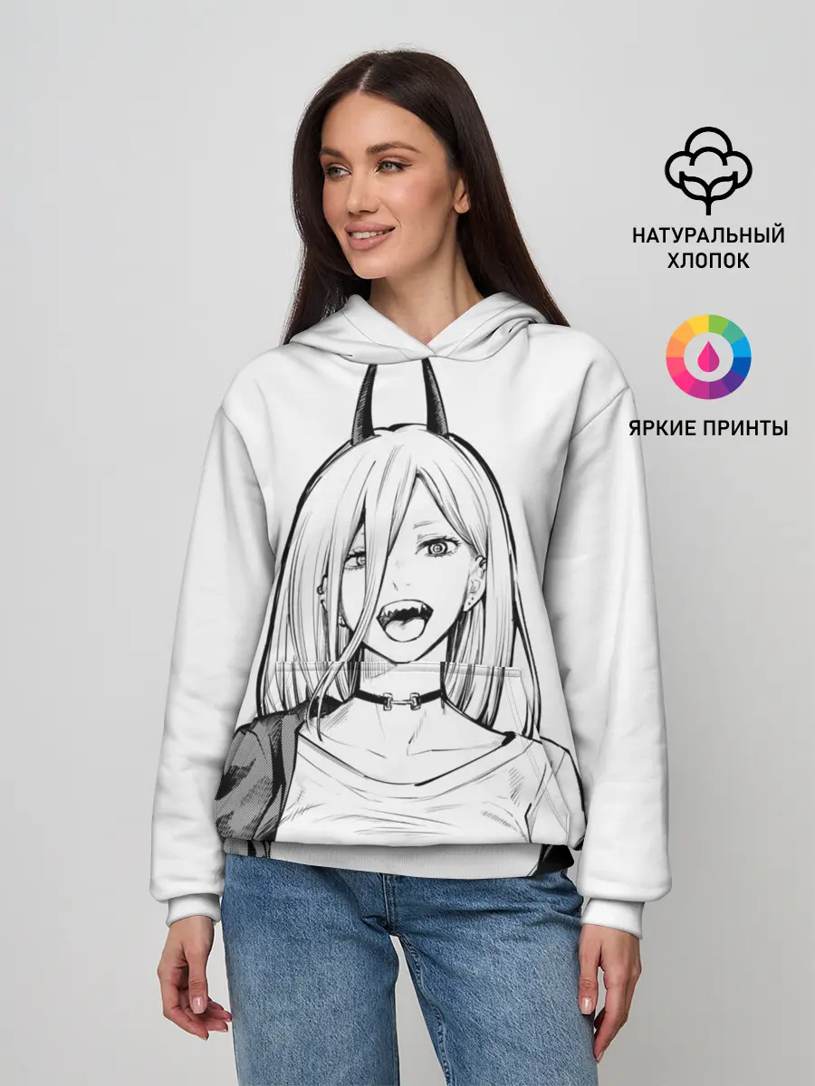 Женское худи / Black and White Anime