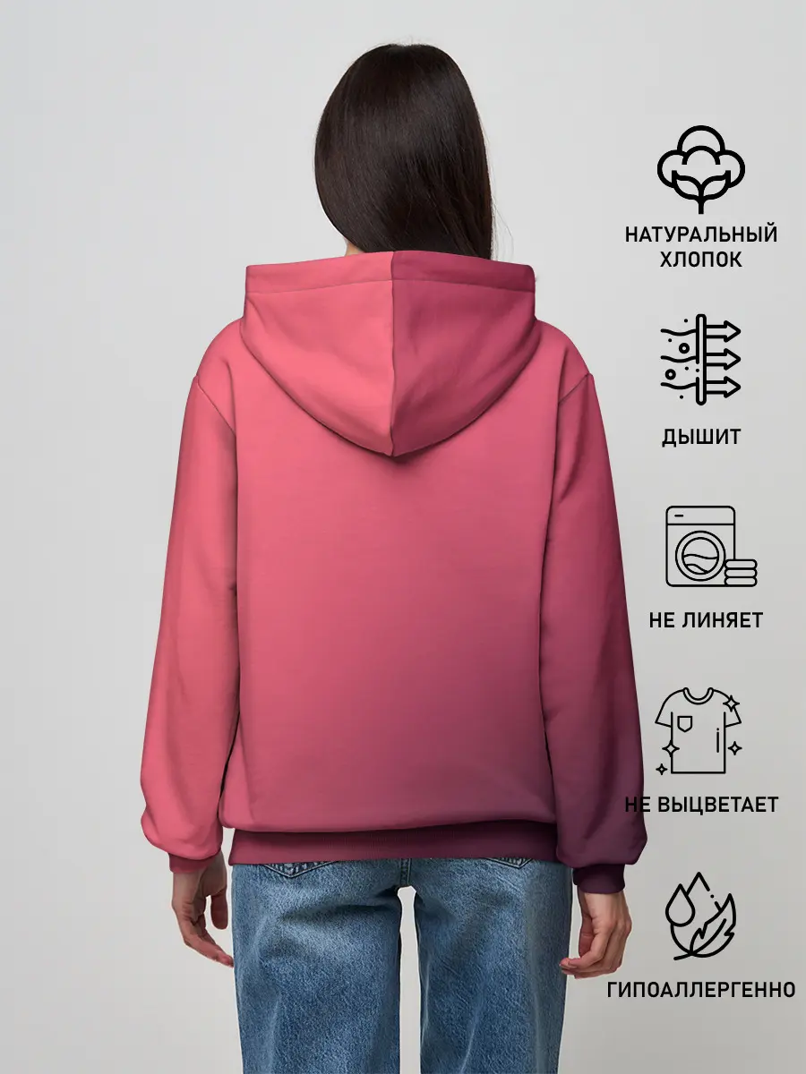 Женское худи / Макима на красном фоне