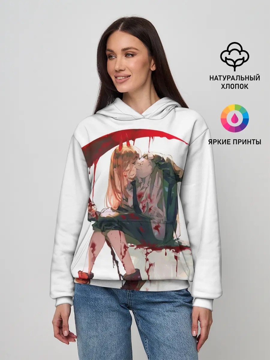 Женское худи / Человек Бензопила Аниме