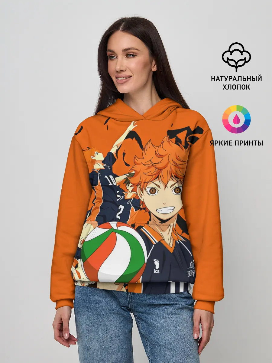 Женское худи / Волебольная команда из аниме HAIKYUU!!