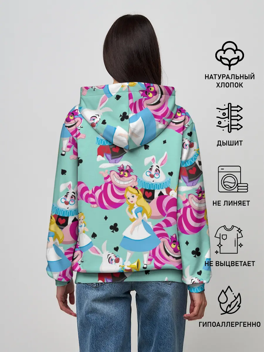Женское худи / Alice in Wonderland