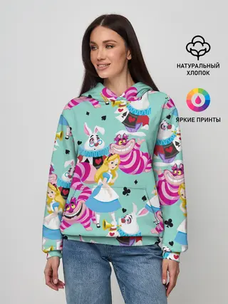 Женское худи / Alice in Wonderland