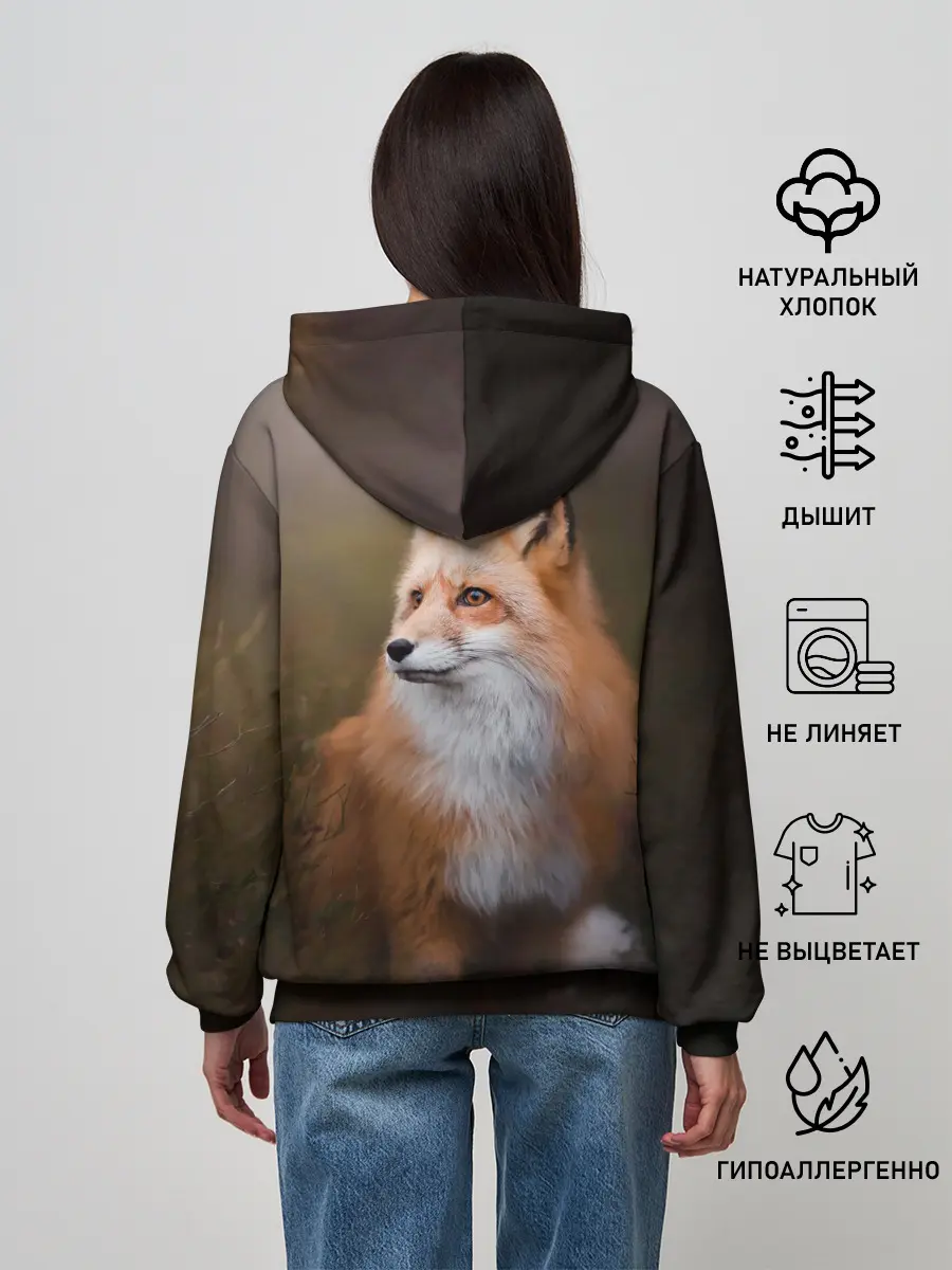 Женское худи / Лиса-охотница