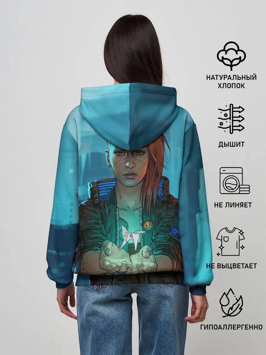 Женское худи / cuberpunk 2077 melisa