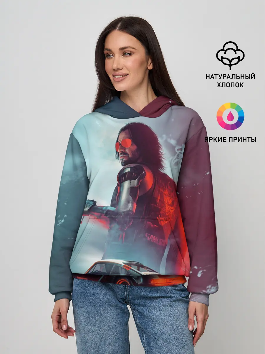 Женское худи / Cyberpunk 2077 | Джонни и Порш